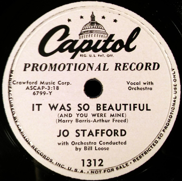 descargar álbum Jo Stafford - It Was So Beautiful And You Were Mine Love Is A Masquerade