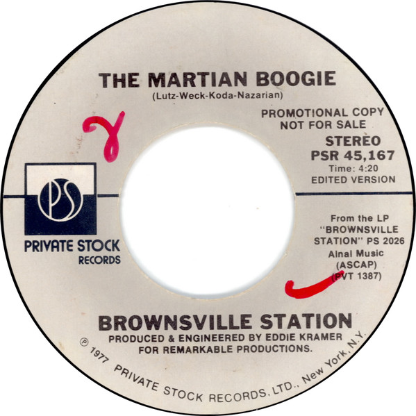 Brownsville Station – The Martian Boogie (1977, Vinyl) - Discogs