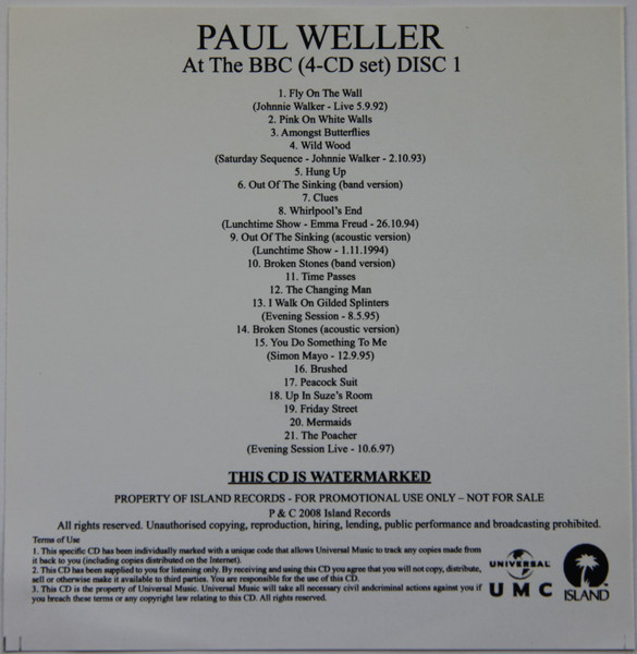 Weller – At The BBC (2008, CD) - Discogs
