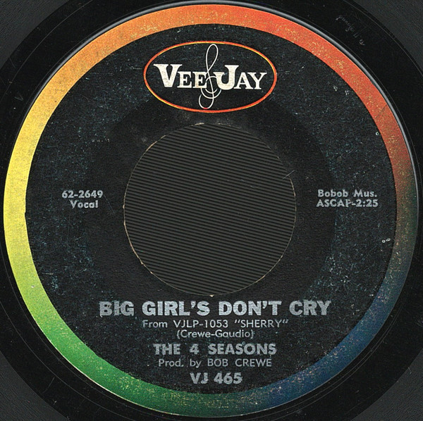 Big Girls Don't Cry (The Four Seasons song) - Wikipedia