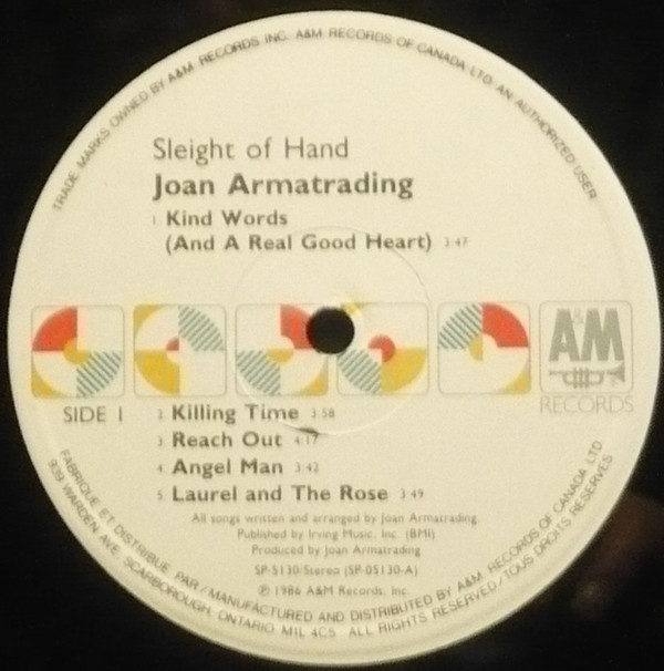 Joan Armatrading - Sleight Of Hand | A&M Records (SP 5130) - 2