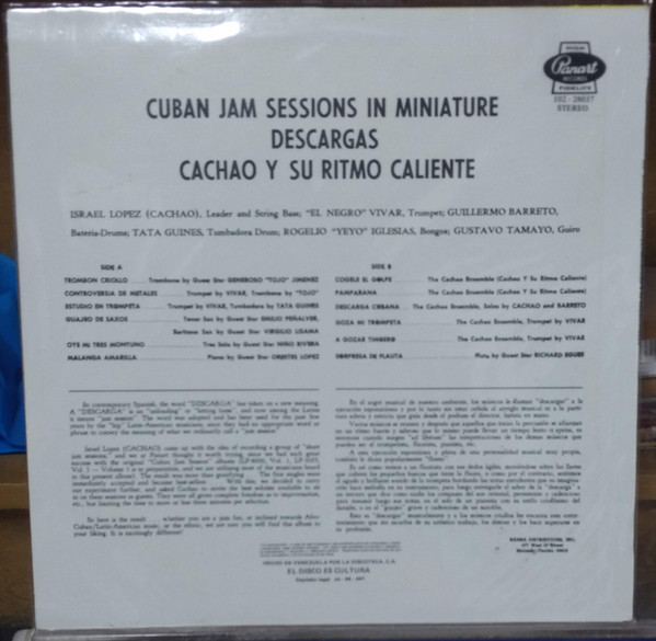 Album herunterladen Cuban Jam Sessions - Descargas Cachao Y Su Ritmo Caliente