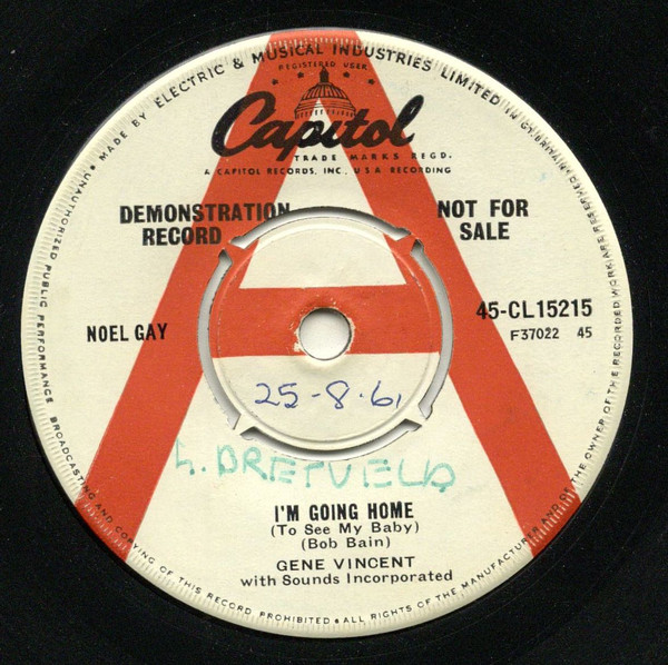 Gene Vincent with Sounds Incorporated – I'm Going Home (To See My