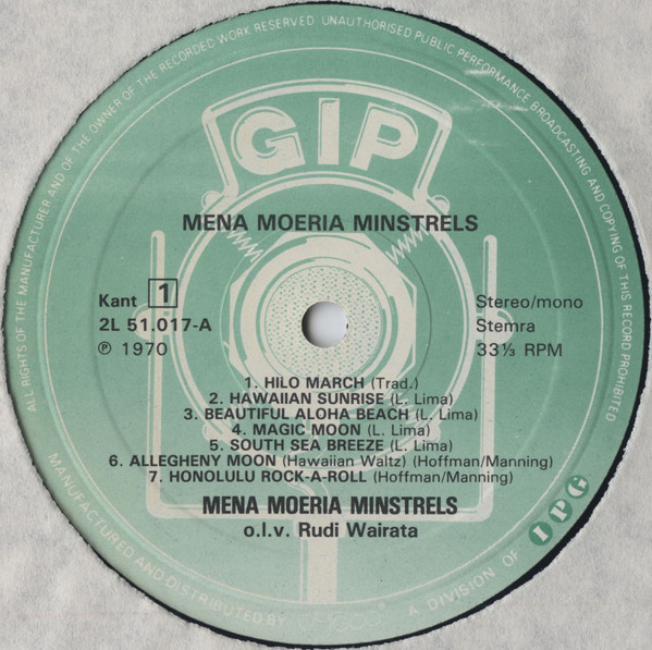 last ned album Mena Moeria Minstrels - Mena Moeria Minstrels OLV Rudi Wairata