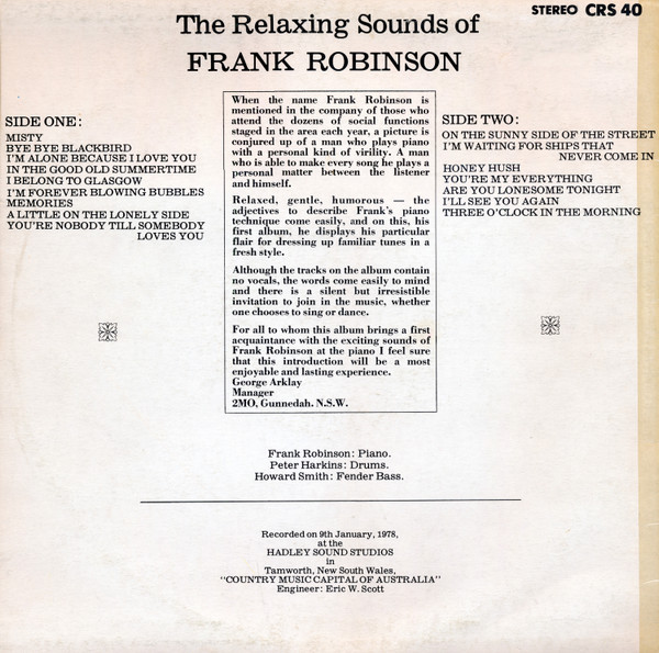 Album herunterladen Frank Robinson - The Relaxing Sounds Of Frank Robinson