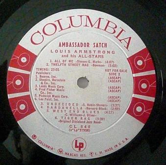 Louis Armstrong And His All-Stars – Ambassador Satch (1956, Hollywood  Pressing, Vinyl) - Discogs
