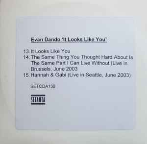 Evan Dando - It Looks Like You album cover