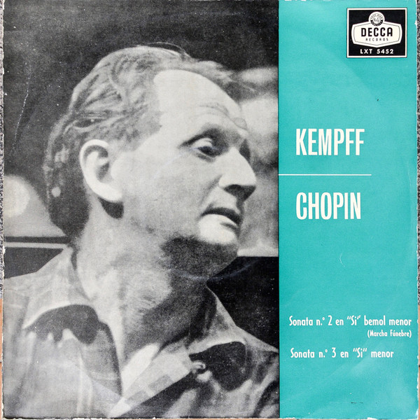 descargar álbum Chopin Kempff - Sonata Nº 2 Sonata Nº 3 Wilhelm Kempff Interpreta A Chopin Vol 3