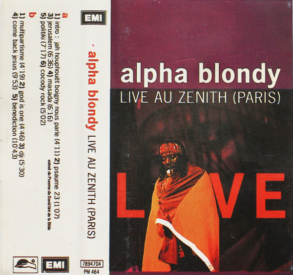 Alpha Blondy – Live Au Zenith (Paris) (1993, Cassette) - Discogs