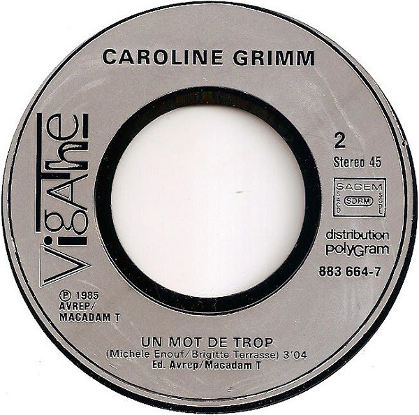 descargar álbum Caroline Grimm - La Vie Sans Toi
