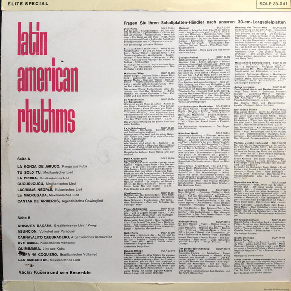 last ned album Václav Kučera Und Sein Ensemble - Latin American Rhythms