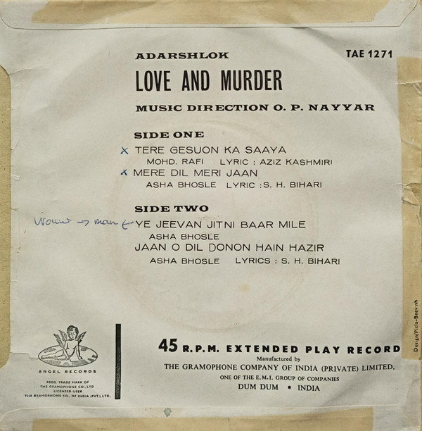 last ned album O P Nayyar - Love And Murder
