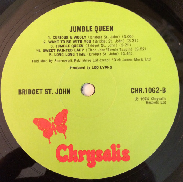 Bridget St. John - Jumble Queen | Chrysalis (CHR 1062) - 4