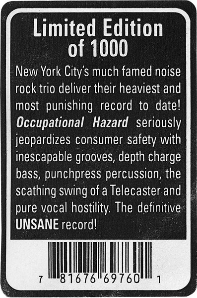 Unsane - Occupational Hazard | Releases | Discogs