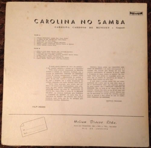 télécharger l'album Carolina Cardoso De Menezes - Carolina No Samba