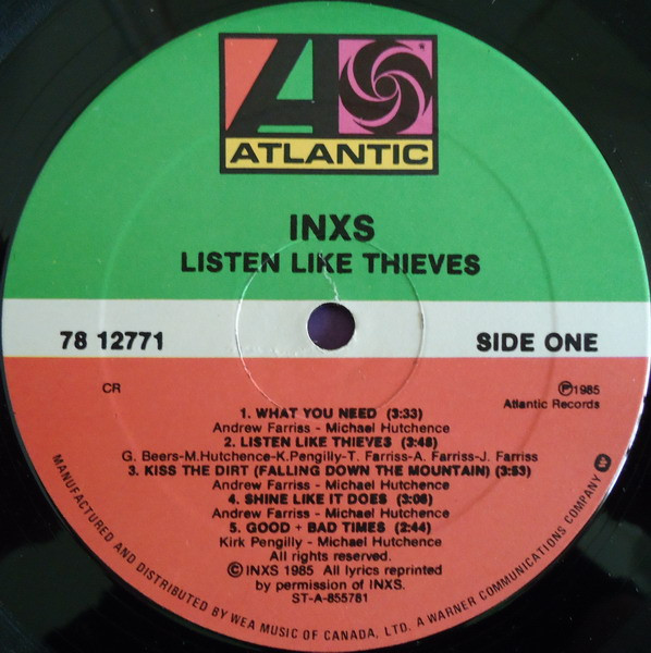 INXS - Listen Like Thieves | Atlantic (78 12771) - 3