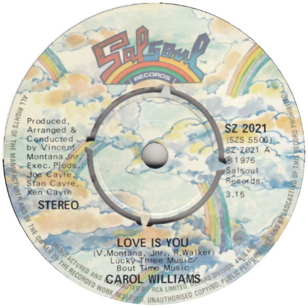 Carol Williams – Love Is You (1976, Vinyl) - Discogs