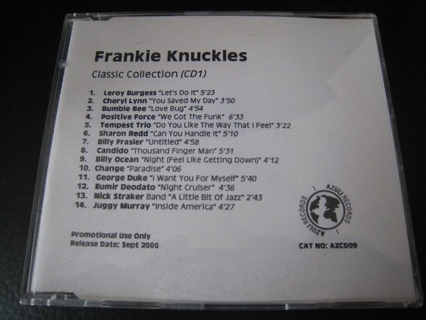 Frankie Knuckles – Choice - A Collection Of Classics (2000, CDr