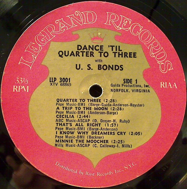 télécharger l'album U S Bonds - Dance Til Quarter To Three With U S Bonds