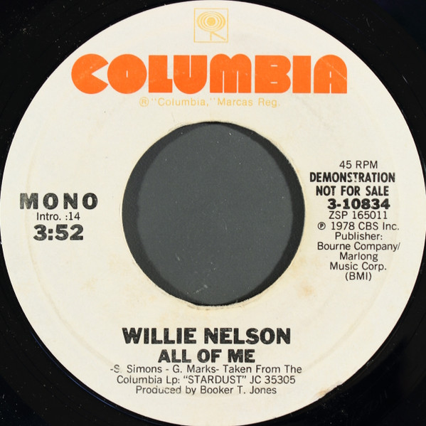 Willie Nelson – All Of Me (1978, Vinyl) - Discogs