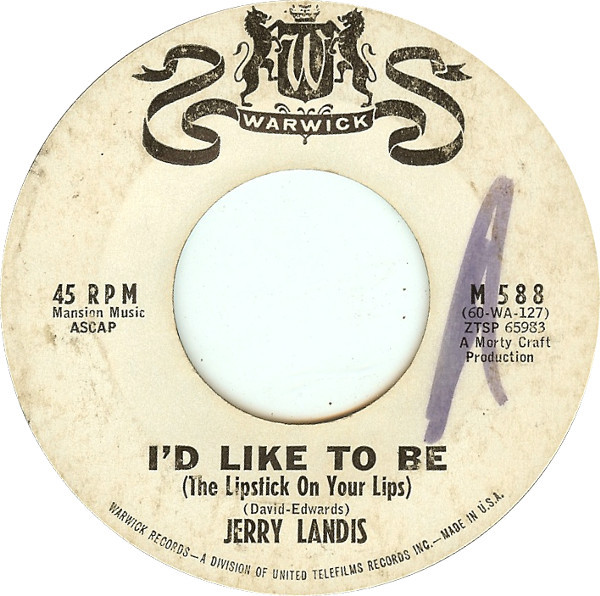 ladda ner album Jerry Landis - Id Like To Be The Lipstick On Your Lips