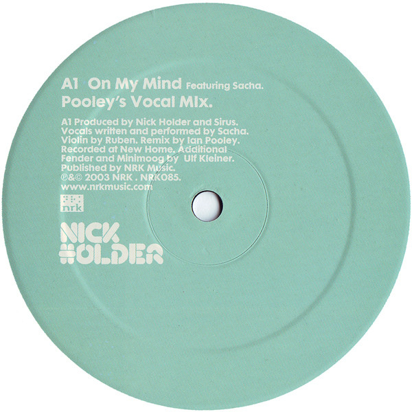 Album herunterladen Nick Holder - On My Mind Ian Pooley Mixes