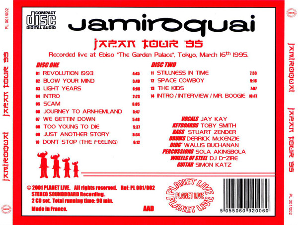 descargar álbum Jamiroquai - Japan Tour 95