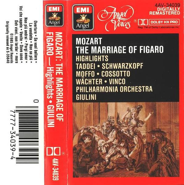 télécharger l'album Mozart Giulini, Philharmonia Orchestra - The Marriage Of Figaro Highlights