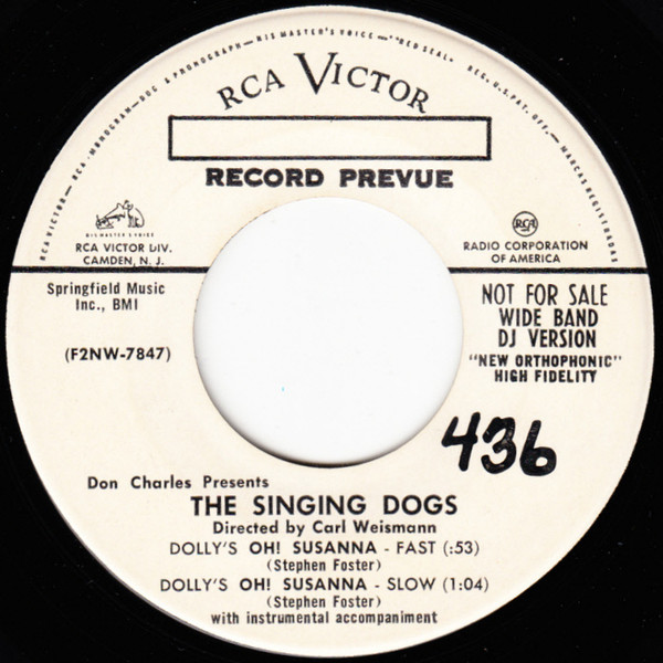 descargar álbum Don Charles Presents The Singing Dogs - Pearls Jingle Bells Caesars Pat A Cake Kings Three Blind Mice Dollys Oh Susanna Fast Dollys Oh Susanna Slow