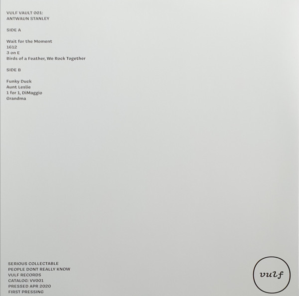 Vulfpeck – Vulf Vault 001: Antwaun Stanley (2020, White, Vinyl 