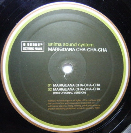 Anima Sound System Mariguana Cha Cha Cha 1999 Vinyl Discogs