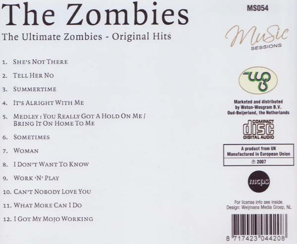 télécharger l'album The Zombies - The Ultimate Zombies Original Hits