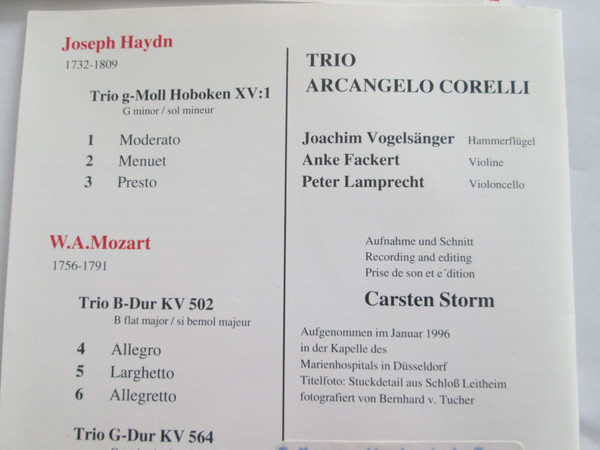 last ned album Haydn, Mozart - Klaviertrios Trio Arcangelo Corelli