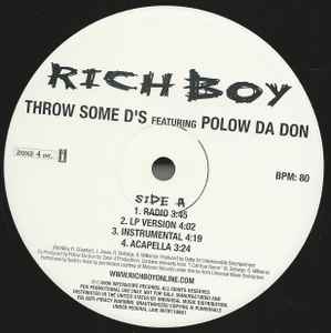 Rich Boy - Throw Some D's album cover
