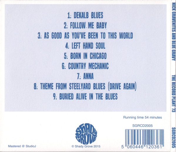 télécharger l'album Nick Gravenites And Blue Gravy Featuring Paul Butterfield - The Record Plant 73