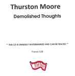 Cover of Demolished Thoughts, 2011, CDr