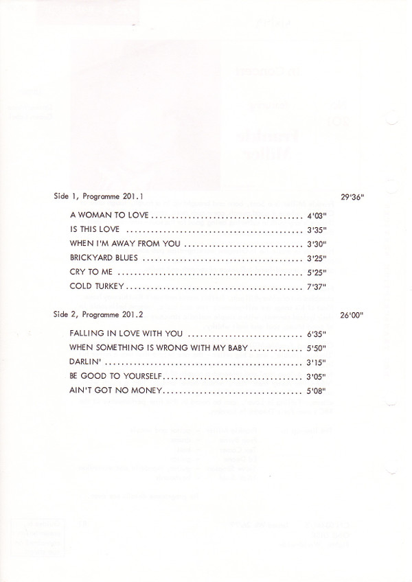 Album herunterladen Frankie Miller - In Concert 201