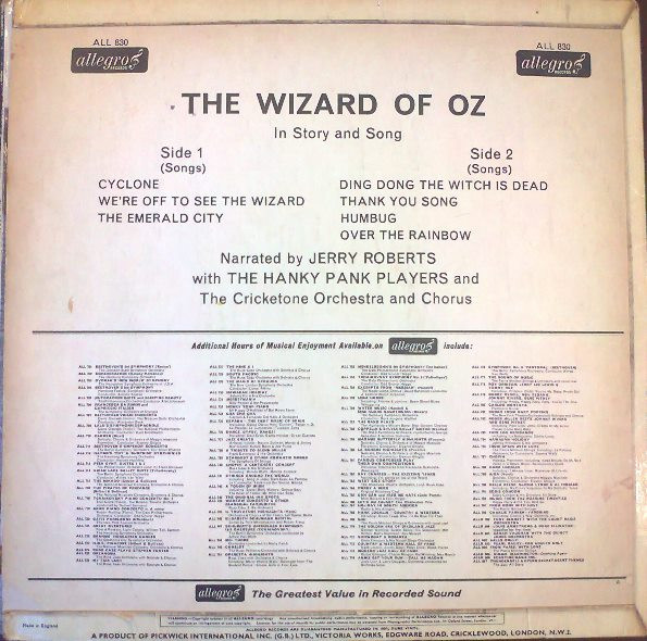 last ned album The Hanky Pank Players - The Wizard Of Oz