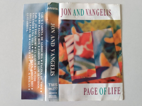 Jon And Vangelis – Page Of Life (1991, Cassette) - Discogs