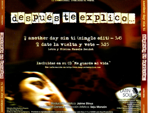 last ned album Después Te Explico - Another Day Sin Ti