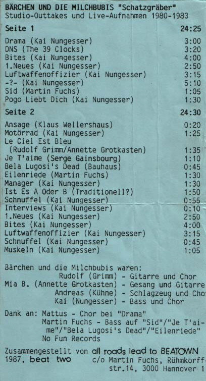 baixar álbum Bärchen Und Die Milchbubis - Schatzgräber