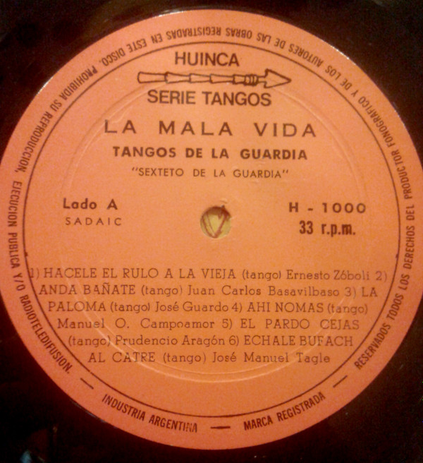 télécharger l'album Sexteto De La Guardia - La Mala Vida Tangos De La Guardia