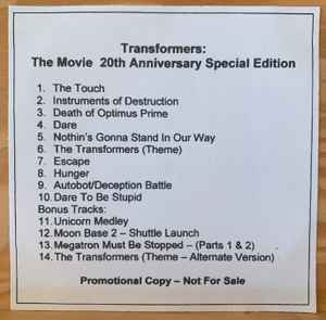 The Transformers The Movie 20th Anniversary Edition 2007 CDr