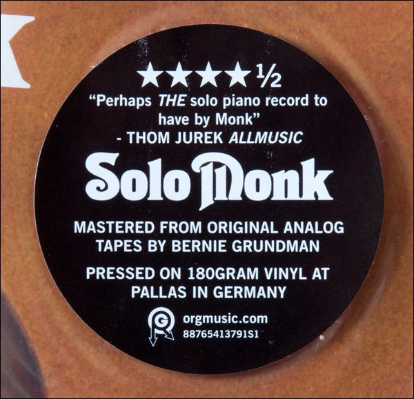 Monk - Solo Monk | Releases | Discogs