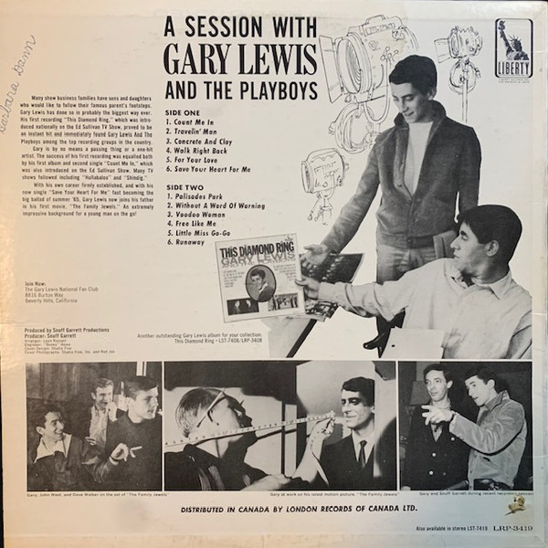 Gary Lewis And The Playboys - A Session With Gary Lewis And The Playboys | Liberty (LRP-3419) - 2