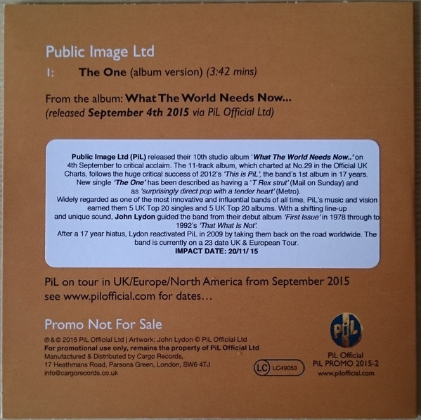 last ned album Public Image Ltd - The One