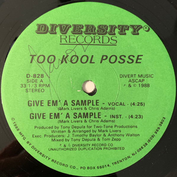 Too Kool Posse - Give 'Em A Sample | Releases | Discogs