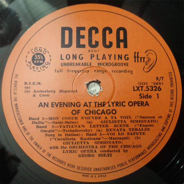 baixar álbum Renata Tebaldi, Giulietta Simionato, Ettore Bastianini, Orchestra Of The Lyric Opera Of Chicago, Georg Solti - An Evening At The Lyric Opera Of Chicago