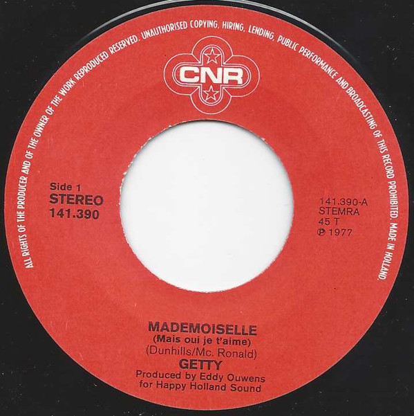télécharger l'album Getty - Mademoiselle Mais Oui Je TAime