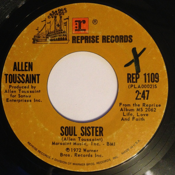 Allen Toussaint – Soul Sister (1972, Solid Centre, Vinyl) - Discogs